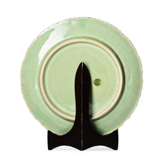 Celadon Carved Pudtan Flower Design Display Plate
