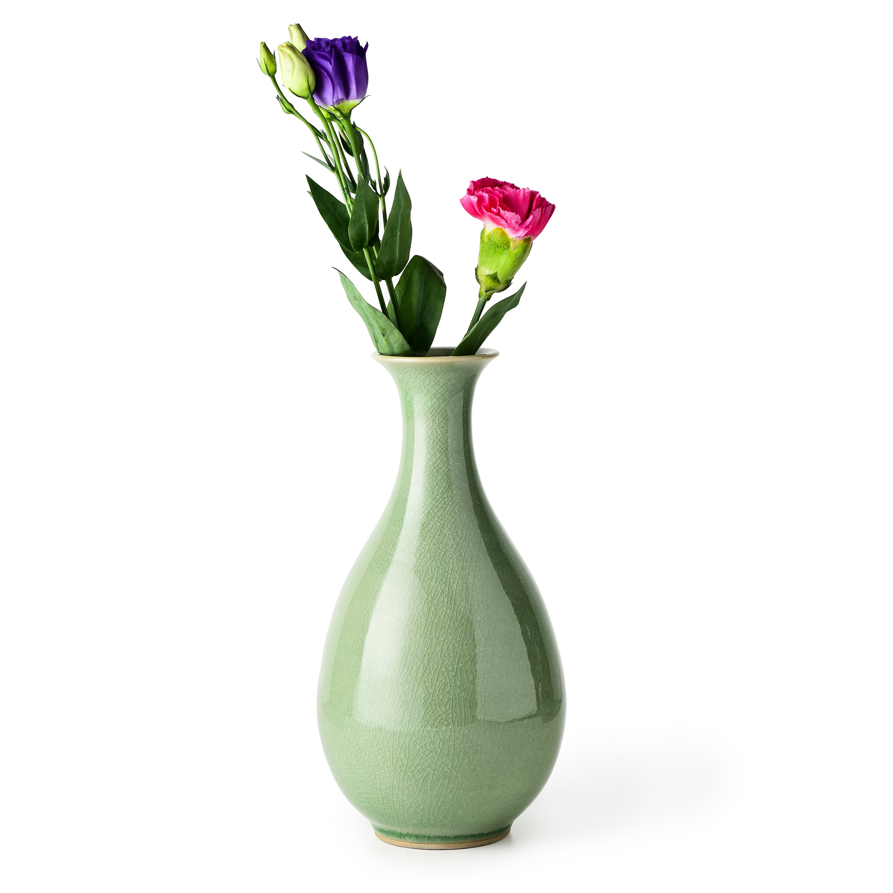 Celadon baluster vase