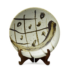Stoneware Décor Plate Abstract Design