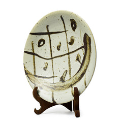 Stoneware Décor Plate Abstract Design