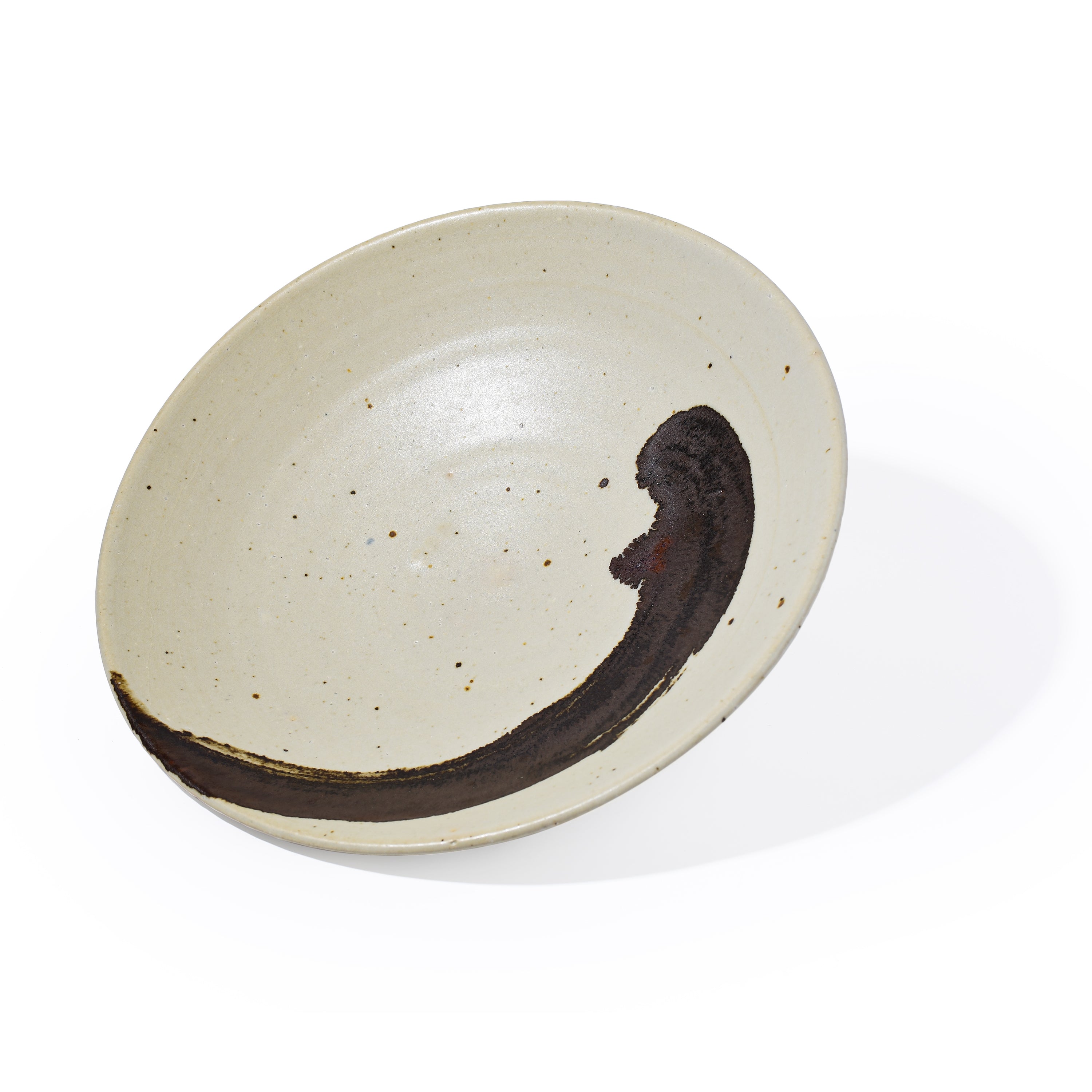 Stoneware Décor Plate Swirl Pattern