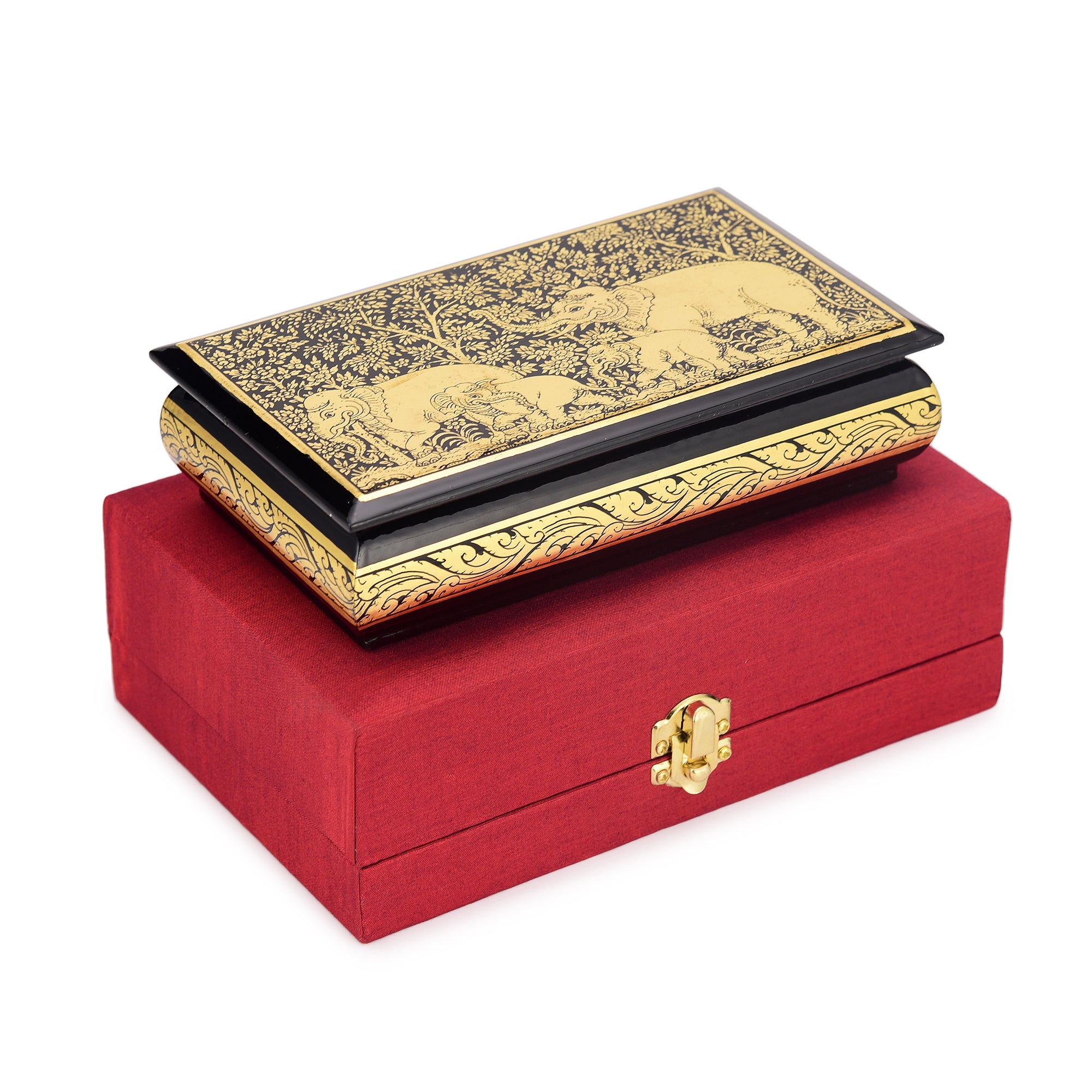 Elephant Lacquerware Jewellery Box