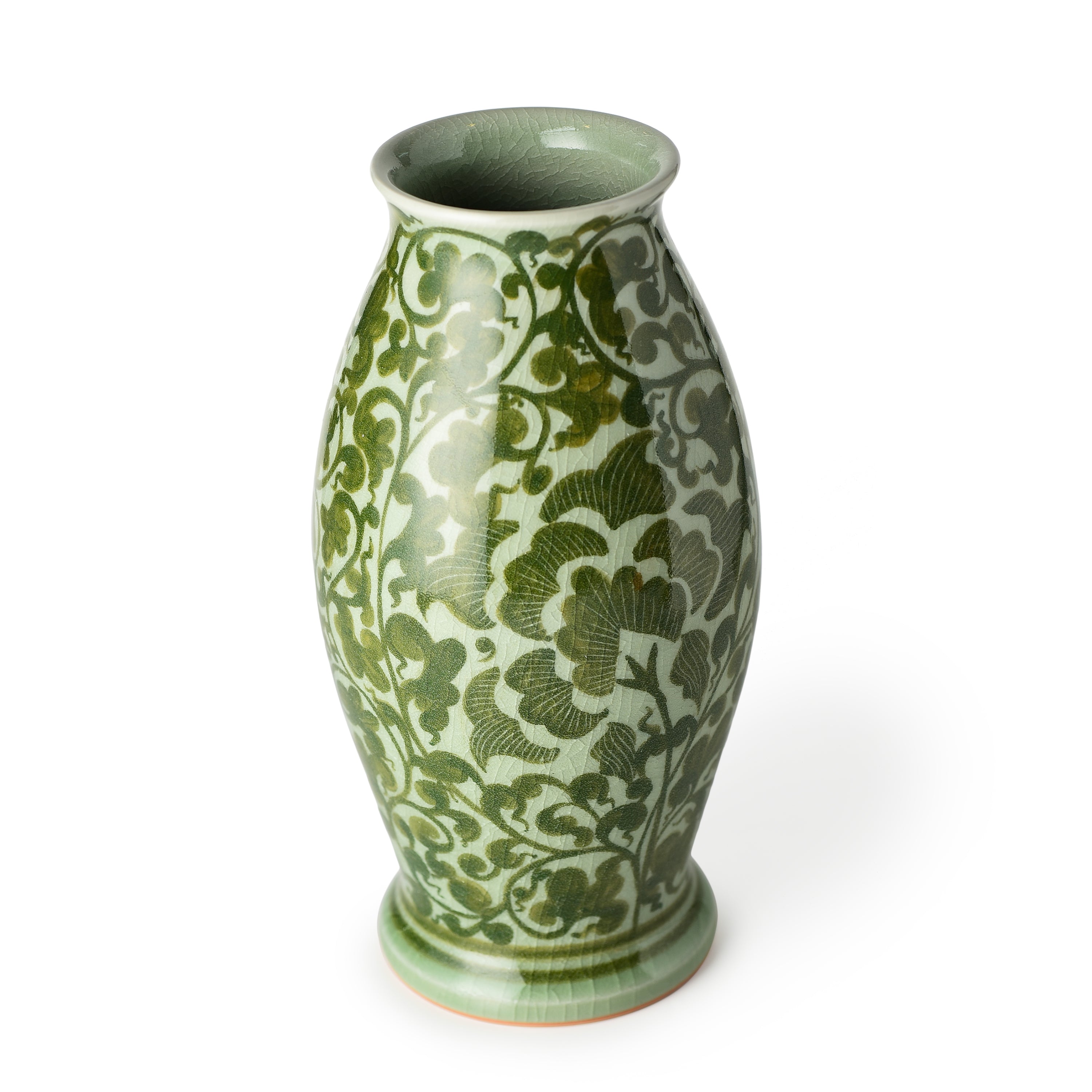 Celadon Tall Bottle Vase