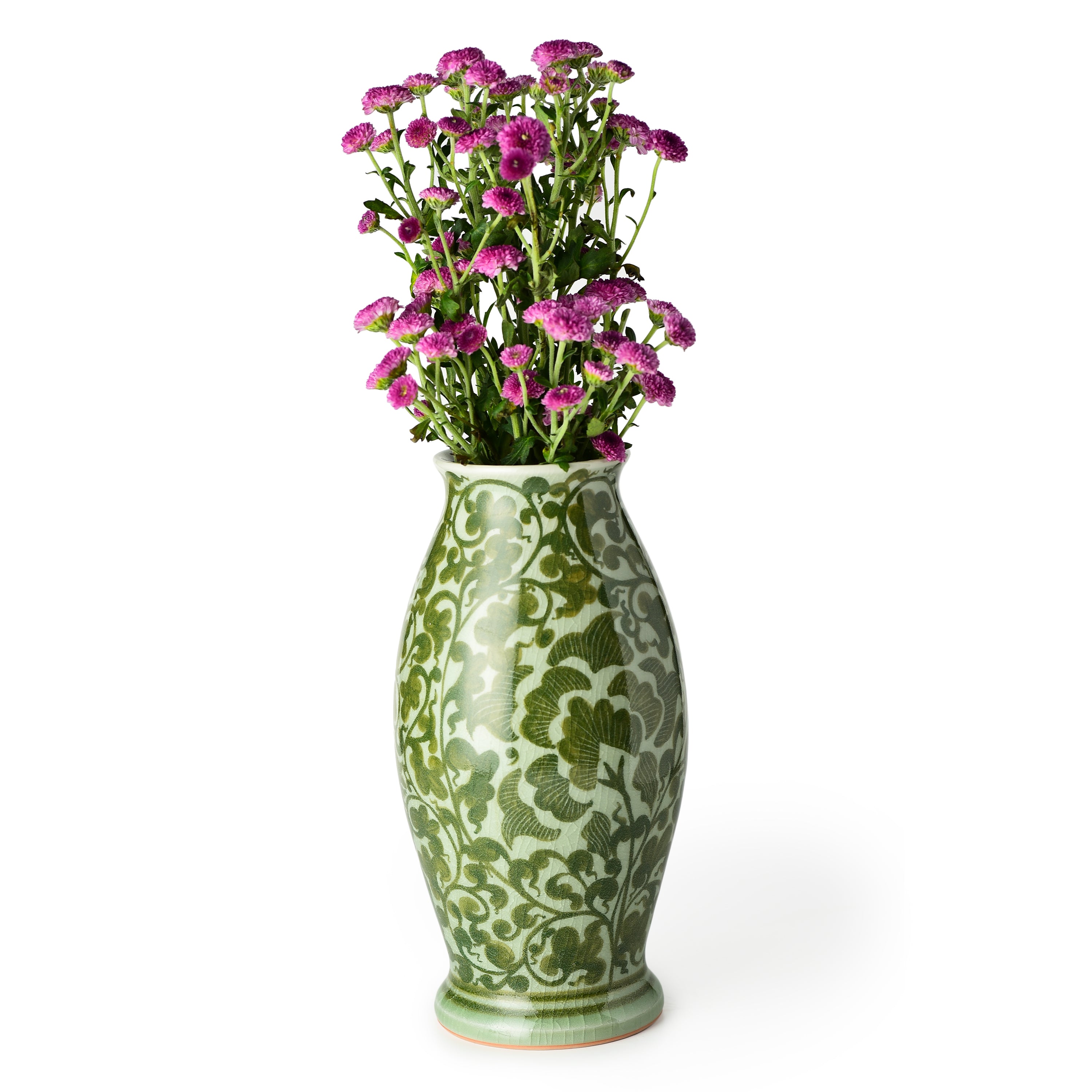 Celadon Tall Bottle Vase