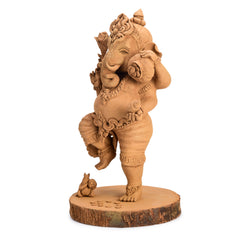Dancing Ganesha Wood Carving